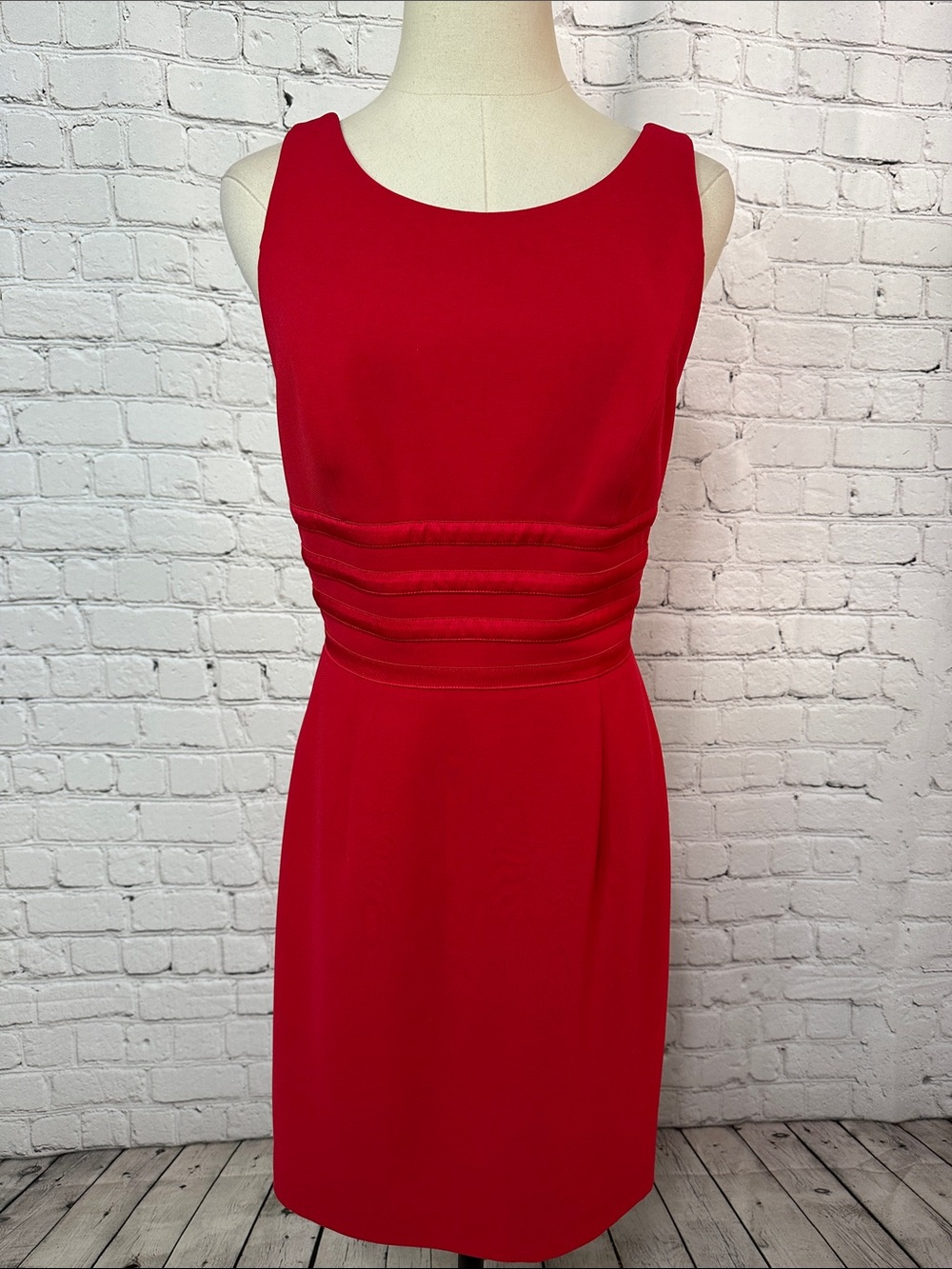 Caché Y2K Red Strappy Open Back Cocktail Bodycon Dress Size 6